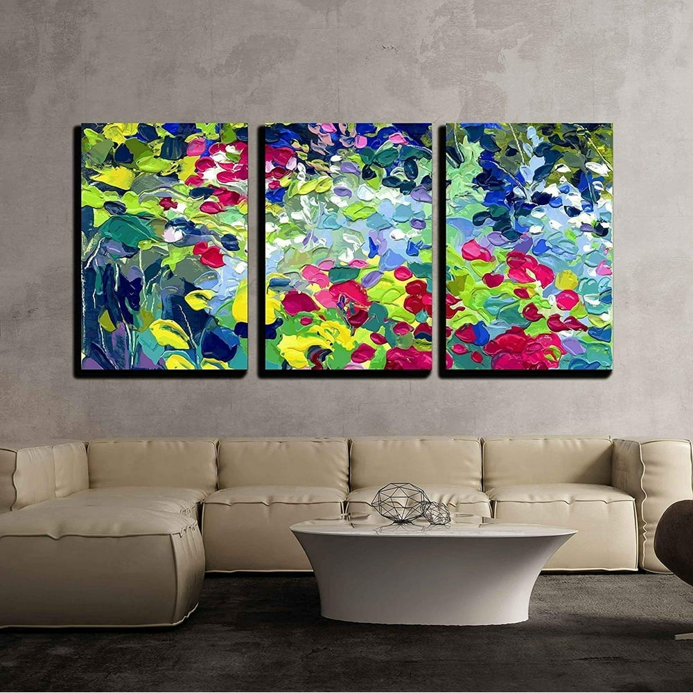 Wall26 3 Piece Canvas Wall Art Oil Painting Vector Illustration. I