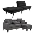 thumbnail image 1 of Set Sala Esquinera Vince Gris Oxford + Sofá Cama Element Gris Oxford Easy Living, 1 of 10