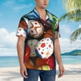 thumbnail image 5 of Kll Men'S Hawaiian Shirt Short Sleeve Button Down Beach Shirts-Easter Egg, 5 of 8