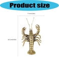 thumbnail image 3 of Gold Crawfishs Sculptures Brass Ornament Lobsters Figurines for Home Offices Garden Desktop Cabinets Decors, 3 of 9