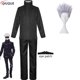 thumbnail image 3 of Disfraz de Gojo Satoru para hombre y niño, color negro y azul, con parche en el ojo, pelucas, gafas, uniformes de Anime para fiesta de Halloween, 110-3XL, 3 of 5