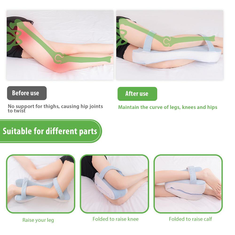 Foam Knee Pillow Leg Support Pillow with Straps for Side Sleepers