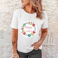 thumbnail image 4 of Camisetas de cuello redondo para mujer, camisetas con estampado de conejo de Pascua, camisetas de manga corta, blusas Fridja  bn1226, 4 of 9