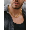 thumbnail image 2 of ChainsProMax 3mm/5mm/7mm/12mm Rolo Cable Chain Stainless Steel Chain Necklace for Men Women 18"-24" Fathers Day Jewelry Gift for Dad Son, 2 of 7