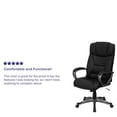 thumbnail image 2 of High Back Black Leather Executive Swivel Chair with Arms, 2 of 9