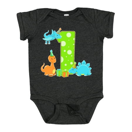 

Inktastic Dinosaur First Birthday Party Boys or Girls Baby Bodysuit