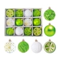thumbnail image 2 of 12 Pack Electroplated Christmas Baubles, 6Cm Shatterproof Shiny Metallic Tree Ornaments, Glossy Hanging Balls for Xmas Home Party Decor, Green, 2 of 9