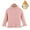Pink, variant on KYAIGUO Baby Kids Girls Knit Sweaters Bottom Fleece Shirts Thick Warm Sweater 1-5 Years Old Toddler Half High Collar Fall Winte Thermal Knit Pullover Long Sleeve Jumper Tops