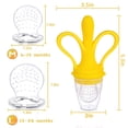 thumbnail image 4 of Alimentador de frutas para bebés, chupete de malla de plátano Comida fresca para niños pequeños, bebés de más de 3 meses Alimentación Suministros para comer Juguetes para la dentición de silicona Xemadio WRLF-538-4, 4 of 9