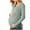 YFZ46-Green, variant on Wrap V Neck Maternity Nursing Long Sleeve Shirts Ribbed Stretchy Side Ruched Pregnancy Casual Blouse Tops for Pregnant Women,Sizes M