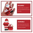 thumbnail image 5 of WASHWEPE Mini Resin Ornaments Santa Claus Shape Garden Decor Outdoor Garden 1Set 1.97X1.18X2.75in, 5 of 7