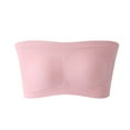 thumbnail image 5 of TAIAOJING 3pcs Women's Strapless Bra Removable Bra Size Stretchy Plus Bandeau Padded Top Bra Beige Pink White S-6XL Brassiere, 5 of 6