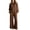 Coffee, variant on HAJWOH Womens Elegant Lounge Sets Sweatsuit Sets 2 Piece Outfits with Sweater Tops and Wide Leg Sweatpants