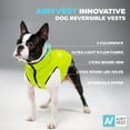 thumbnail image 4 of AiryVest Lightweight Reversible Winter Dog Coat - Warm Dog Jacket - Water Resistant Windproof - Insulated Dog Apparel for Small, Medium & Large Dogs - Comfortable Dog Puffer Vest - Light Blue/Green, 4 of 6