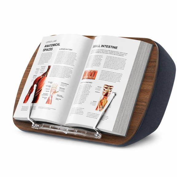 Lap Book Stand Reading Pillow, Hands Free Book Holder for Bed Sofa Desk, Beanbag Book Holder Stand