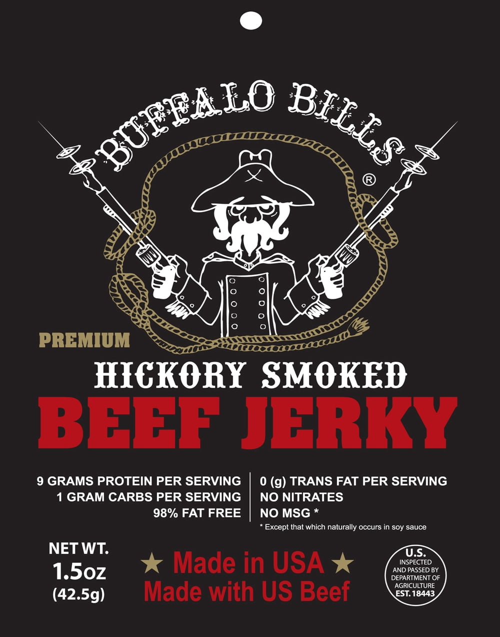 Buffalo Bills 1.5oz Premium Hickory Beef Jerky Packs (ten 1.5oz beef jerky packs)