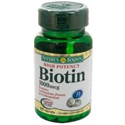 Nature's Bounty Biotin High Potency Veg 1000mcg, 100 CT (Pack of 3)