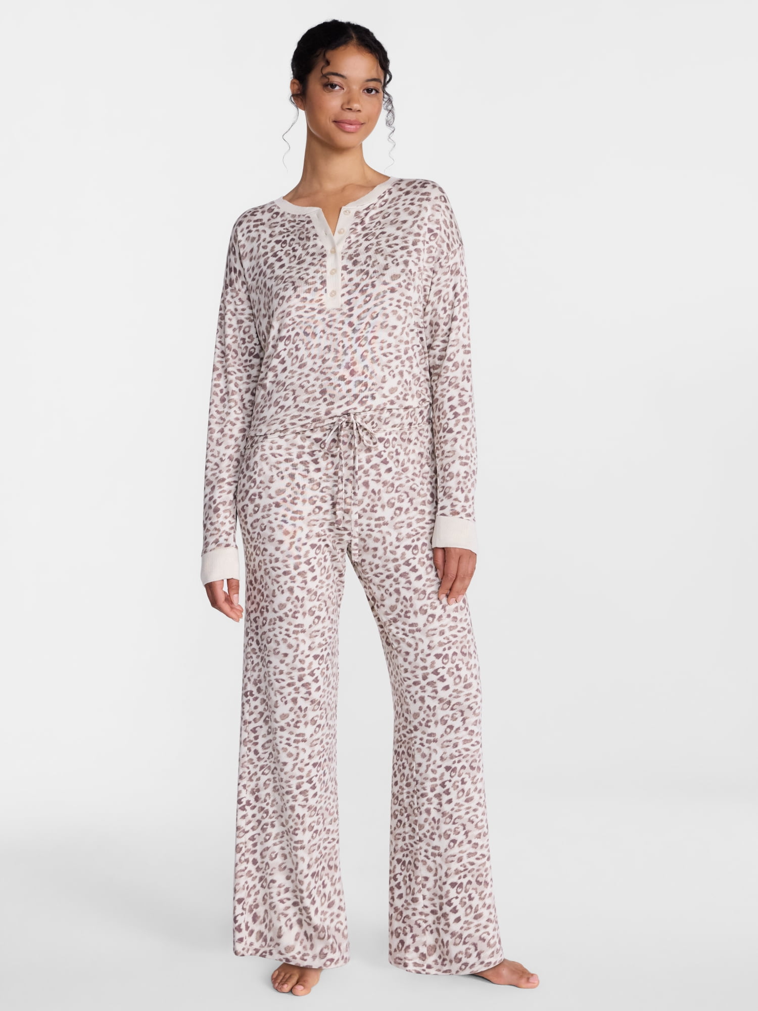 Joyspun Women's Cozy Lounge Collection Hacci Knit Sleep Pants, Sizes XS-3X