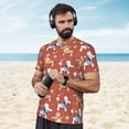thumbnail image 4 of Wukai Cute Poodle Dog Print Men's Short-Sleeved Mesh T-Shirt,Quick-Dry Short Sleeve Workout T-Shirt-, 4 of 8