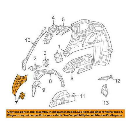 - CHRYSLER OEM PT Cruiser Quarter Panel-Inner Wheelhouse Extension Right 5017436AB