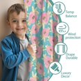 thumbnail image 3 of Blackout Kids Curtains,Pioneer Flower Floral Print Pattern Childrens Insulated Curtains Set Of 2,Bedroom Essentials,Toddler Room Decor 42"x54", 3 of 5