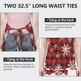 thumbnail image 6 of Red and Black Christmas Snowflake Apron-Garden Aprons for Women with Pockets-Cotton Linen Waterproof Kitchen Cooking Gardening Aprons Adjustable for Kitchen,Cooking,BBQ and Salon 32"x27", 6 of 7