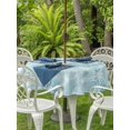 thumbnail image 3 of Outdoor Tablecloth with Umbrella Hole for Patio/Picnic/Party/Camping, Ocean Shells Waterproof Table Cloth Round Cover Washable, Teal Green Summer Coastal Starfish Conch (Dia 54"), 3 of 9