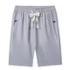 thumbnail image 1 of Pantalones cortos casuales para hombre: corte holgado de verano, cintura elástica, bolsillos con cremallera, transpirables, para uso diario deportivo con camisetas., 1 of 6