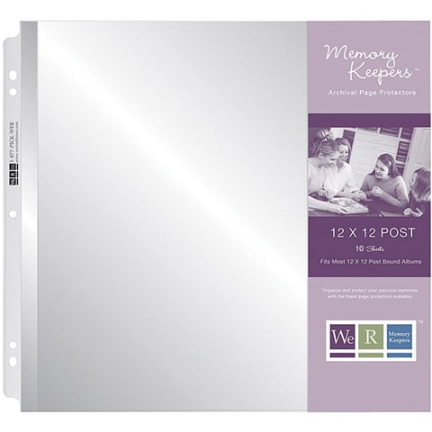 Memory Keepers Clear Post Page Protectors, 12 x 12 inches, 10 Piece