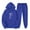 Blue, variant on ibuvkizy Women Two Piece Outfits Sets Fall!Men's and Women's Sports Tracksuits Long Sleeve Pullover Hoodies Sweatshirt Loose Coat and Sweatpants Fall Winter Suit Black,S