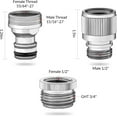 thumbnail image 4 of Sink Faucet Quick Connector,Faucet Adapter for Sink Connection Shower Hose/Garden Hose/Portable Washing Machine,Pet Bathing Chrome, 4 of 8