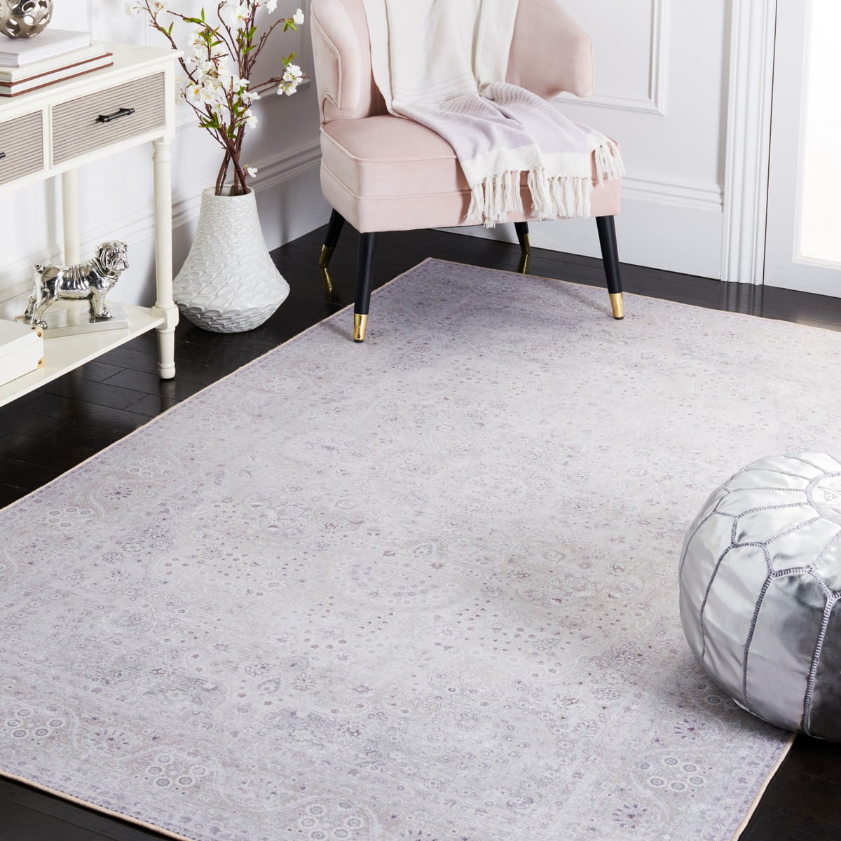 SAFAVIEH Tucson Dusko Traditional Machine Washable Area Rug, 4' x 6', Beige