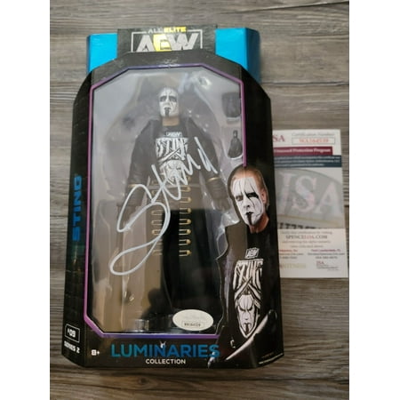 Aew Luminaries Sting Figure Signature Signature Signature Jsa