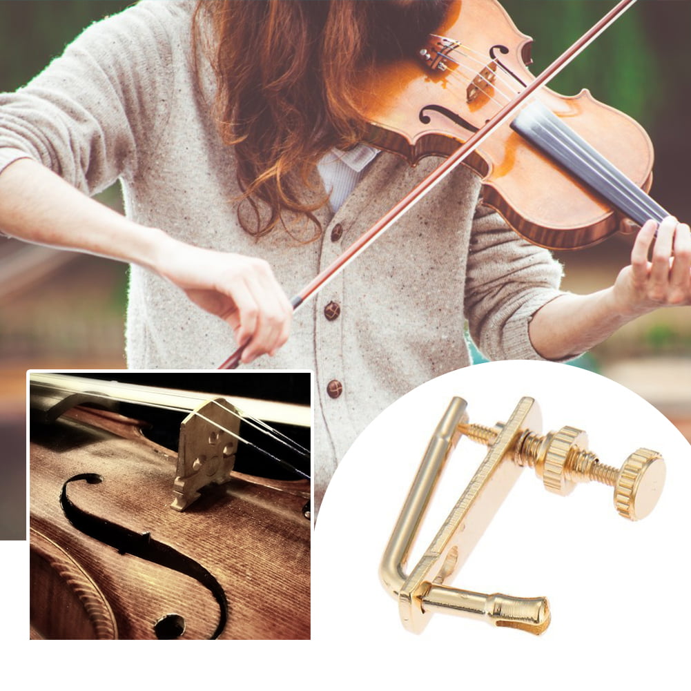 Domybest 4pcs Violin Fine Tuner Spinner String Adjuster Copper Plating Screws for 4/4 Size Violin Accessories 