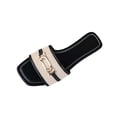 thumbnail image 2 of Taylonsss Women's Plus Size Fashionable Slide-On Flat Sandals with Metal Buckle for Spring and Summer Casual Wear Comfortable Cushioned Open-Toe, 2 of 8