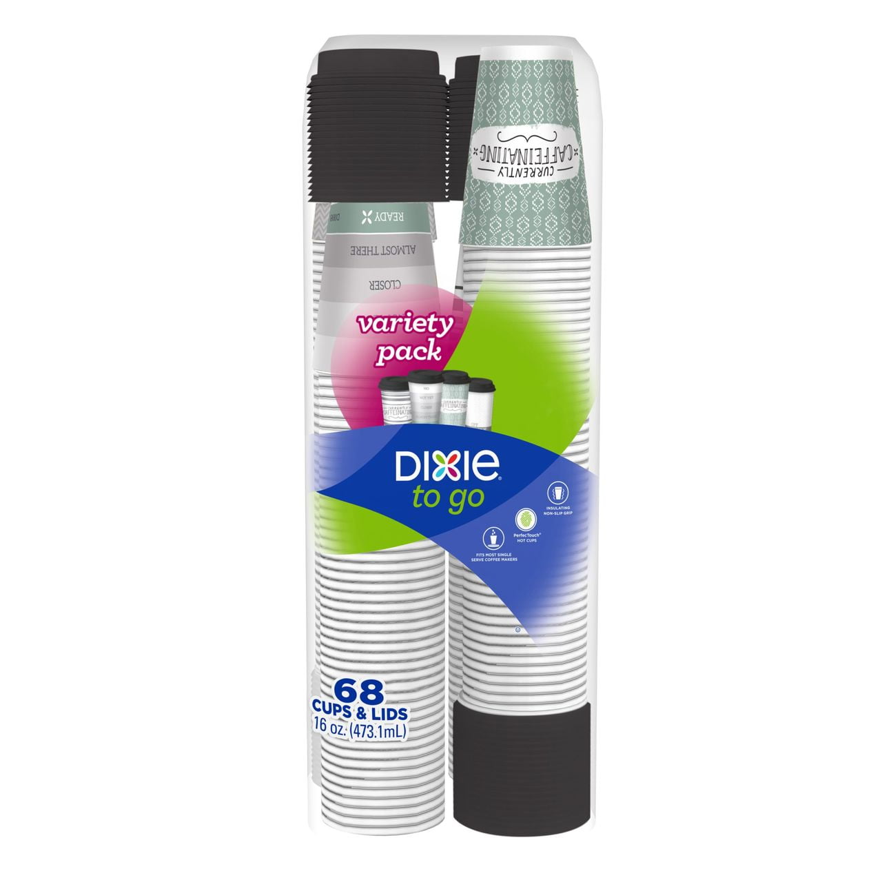 Product of Dixie PerfecTouch 16-Oz. Hot/Cold Cups, 68 ct. - Coffee Haze/Multicolor