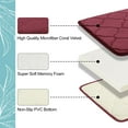 thumbnail image 5 of Buganda Memory Foam Bathroom Rugs, Large Size Ultra Soft and Absorbent Bath Mat, Thick Bath Rug Runner for Bathroom Floor, 47x24, Burgundy, 5 of 10