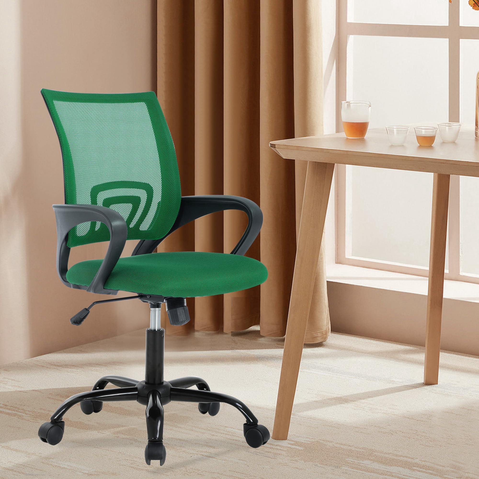 PayLessHere Ergonomic Chair , Adjustable Home Office Chair , Lumbar Support ,Swivel Rolling , Green