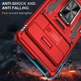 thumbnail image 7 of For Google Pixel 9 Pro XL Case, Shockproof Bumper Case with Sliding Camera Cover, Military-Grade Protection,Red, 7 of 7
