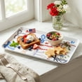 thumbnail image 4 of Cook with Color Melamine Serving Tray, Lightweight Plastic Tray for Serving Food and Drinks, Patriotic Bow, 4 of 5