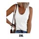 thumbnail image 5 of Qarigey Manténgase elegante y cómodo chaleco casual Tops para mujeres Halter algodón mujeres chaleco Top para mujer Tank Top mujeres Prendas para la parte del cuerpo Blanco,1 2XL, 5 of 5