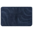 thumbnail image 1 of ALFOMBRAS DE BAÑO DE CHENILLE TEJIDAS REGULARES ANTIDESLIZANTES, MATS DE BAÑO LAVABLES, MATE SUAVE PARA EL SUELO DEL BAÑO, AZUL OSCURO 16" x 24", 1 of 6