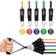 thumbnail image 2 of Cinturón de resistencia deportivo, un conjunto de cinturón elástico de entrenamiento de fuerza con 5 tubos de fitness, mango de espuma, correa de tobillo, anclaje de puerta, utilizado en, 2 of 6