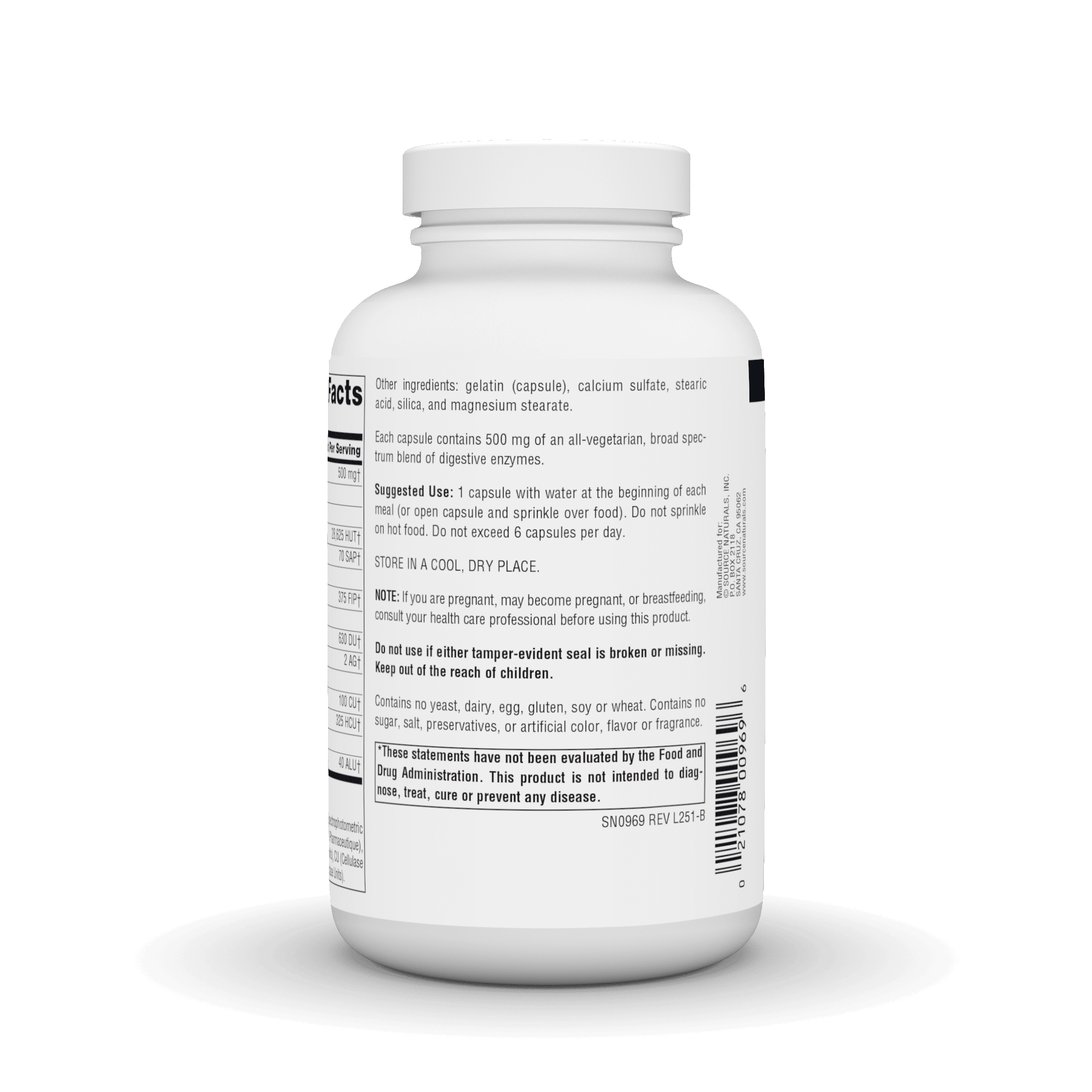 Source Naturals Essential Enzymes Digestive Aid* - 500mg - 240 Capsules