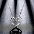 thumbnail image 2 of Collar de plata con colgante de corazón infinito shaofei de circonita cúbica, 2 of 5