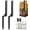 2 Pack/Black, variant on 2 count Fence  Repair Kit, Heavy Duty Galvanized Thickened Steel Anchor Bracket - Weather-Resistant Ground Stakes for Broken Leaning 4x4/6x6 Wooden Posts Deck Mailbox Garden (2 Pack/Black)