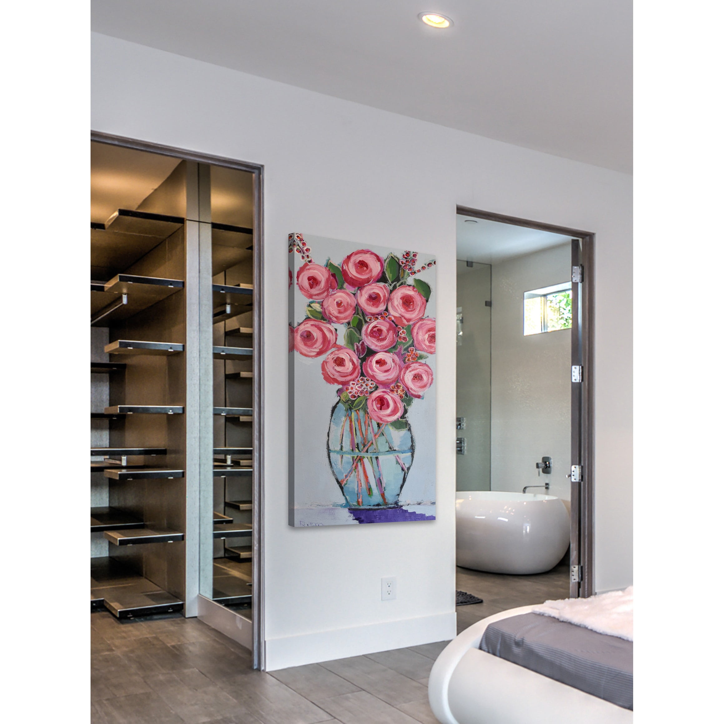 Marmont Hill Inc Marmont Hill - 'Tall Bouquet' by Michelle Rivera Painting Print on Wrapped Canvas - Multi-color