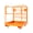 With wheels | Orange, variant on Heavy Duty Steel Forklift Safety Cage – Man Lift Basket – Collapsible Work Platform with Guardrail & Safety Lock – 4 Compatible Wheels