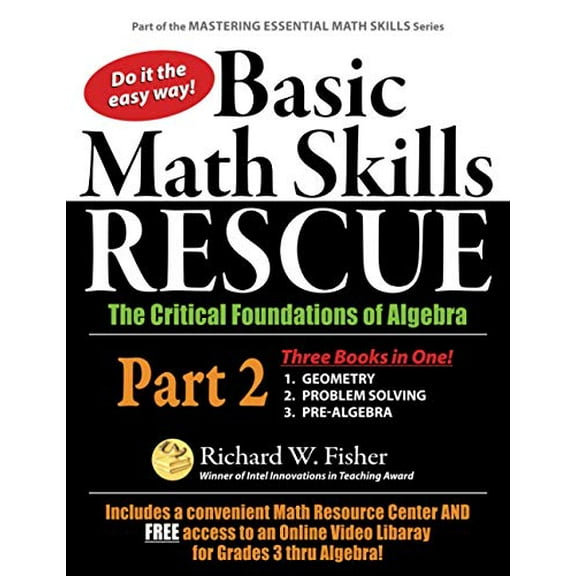Pre-Owned Basic Math Skills Rescue, Part 2: The Critical Foundations of Algebra (Paperback) 0578817721 9780578817729