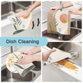 thumbnail image 2 of Yayeee 6 Pack Kitchen Dish Cloths for Washing Dishes Soft Absorbent Microfiber Towels, Art Plant, 2 of 9